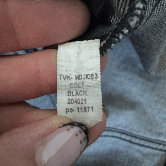 Tavik Visionaries Black Stretch Denim Jacket XL Contrast Pocket Trucker Z11 - Picture 8 of 9